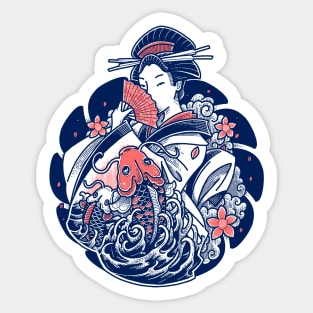 Geisha Tattoo Art Sticker